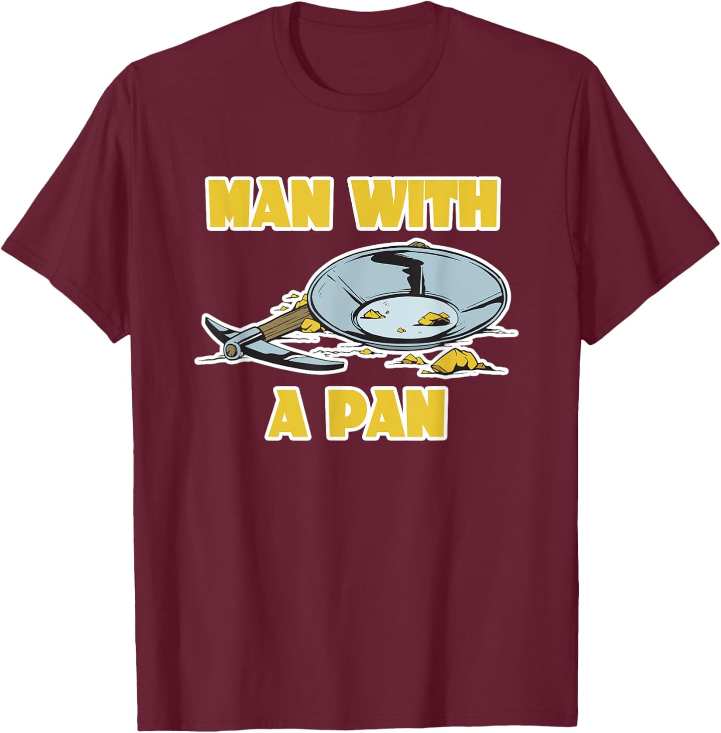 Man with a Pan T-Shirt - T-Shirt | Maroon