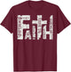 Faith Over Fear Christian Jesus Faith Retro Christian T-Shirt - T-Shirt | Maroon