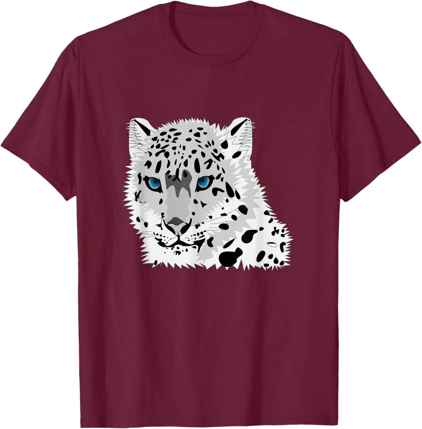Snow Leopard T-Shirt - T-Shirt | Maroon