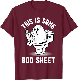 Trick Or Treat Spooky Ghost This Is Some Boo Sheet Halloween T-Shirt - T-Shirt | Maroon