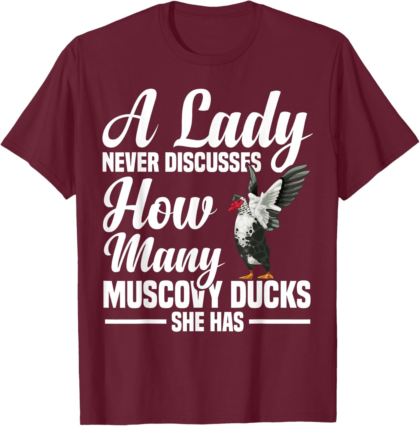 Muscovy Duck Plush Muscovy Duck Toys Ornament Muscovy Ducks T-Shirt - T-Shirt | Maroon
