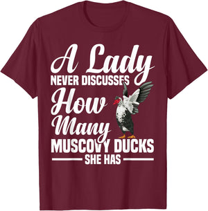 Muscovy Duck Plush Muscovy Duck Toys Ornament Muscovy Ducks T-Shirt - T-Shirt | Maroon