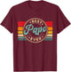 Best Papo Ever Vintage Retro Father's Day Gift T-Shirt - T-Shirt | Maroon