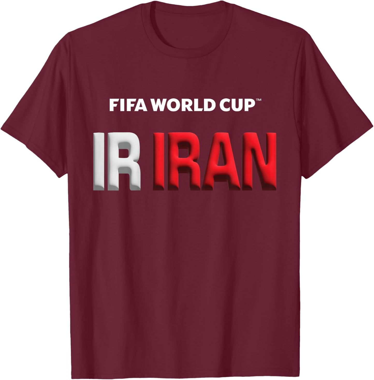 Kids FIFA World CUP26 Iran Bubble Color T-Shirt - T-Shirt | Maroon