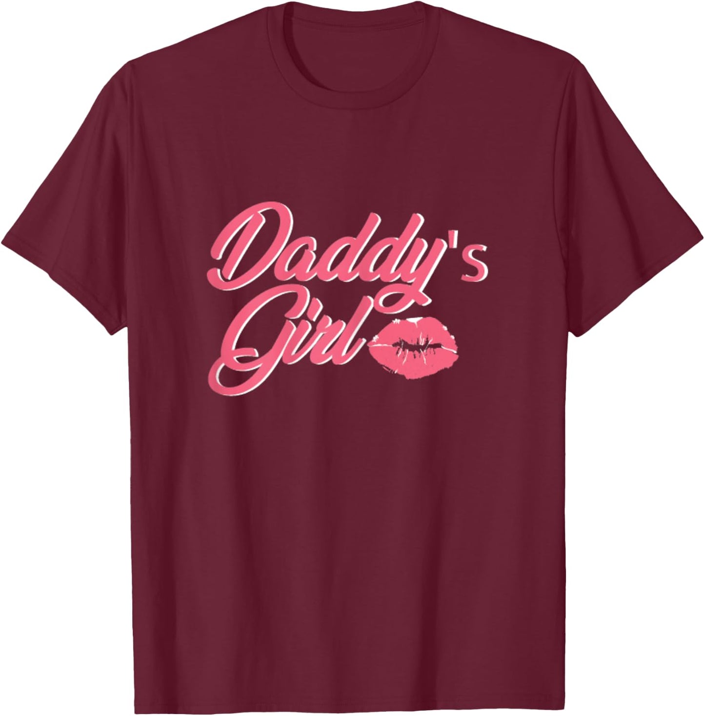 Daddy's Girl Adult BDSM DDLG Kinky Dom Sub Couples Gift T-Shirt - T-Shirt | Maroon