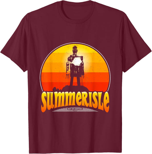 The Wicker Man Summerisle Distressed T-Shirt - T-Shirt | Maroon