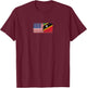 USA & St Kitts and Nevis Flags - American Kittian T-Shirt - T-Shirt | Maroon