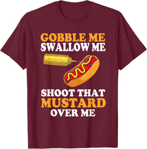 Glizzy Gobbler Funny glizzy Meme Hot Dog Lover Men Women T-Shirt - T-Shirt | Maroon