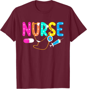 Nurse's Day Nurse Life Happy National Nurses Week 2025 T-Shirt - T-Shirt | Maroon