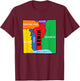 Colorful simplified Benin map, neighboring countries names T-Shirt - T-Shirt | Maroon