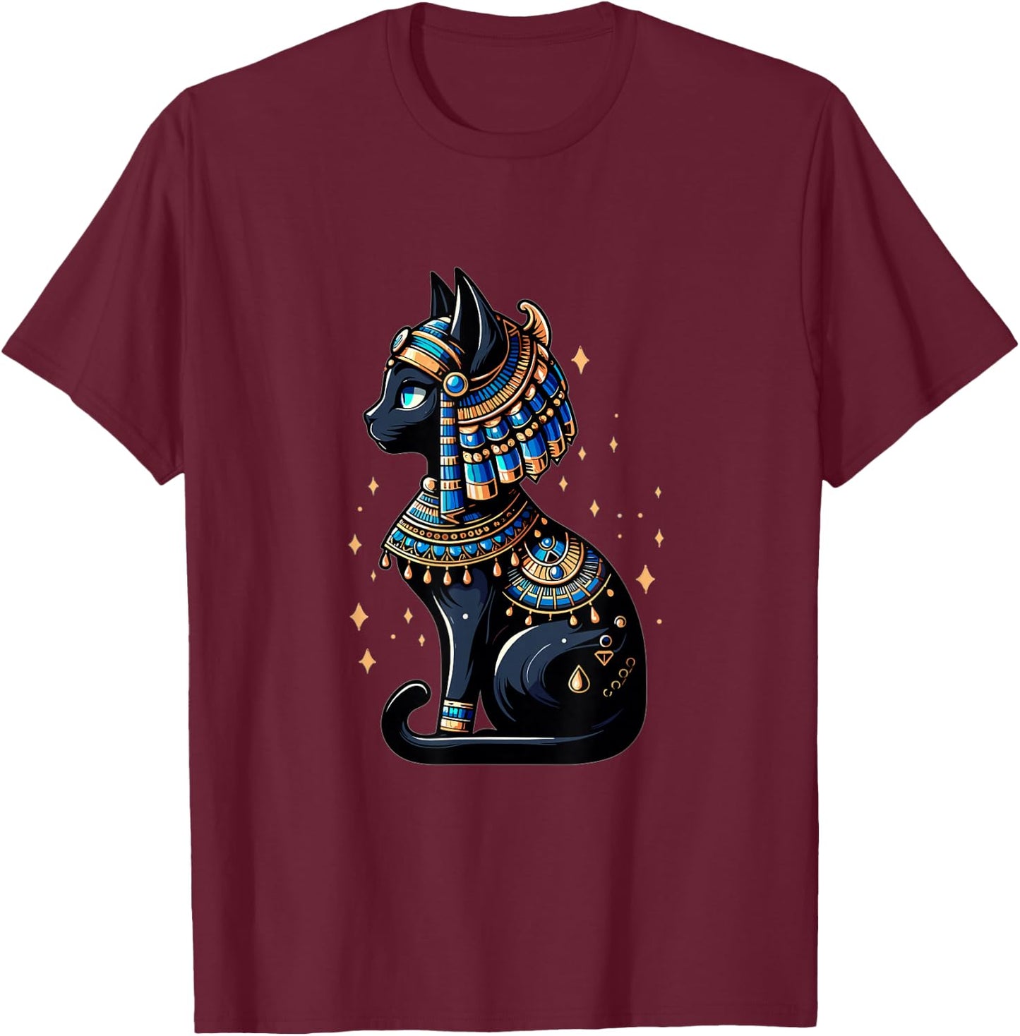 Mythology Egyptian God Bastet T-Shirt - T-Shirt | Maroon