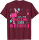 It's My 50th Flocking Birthday Funny Flamingo Lover Birthday T-Shirt - T-Shirt | Maroon