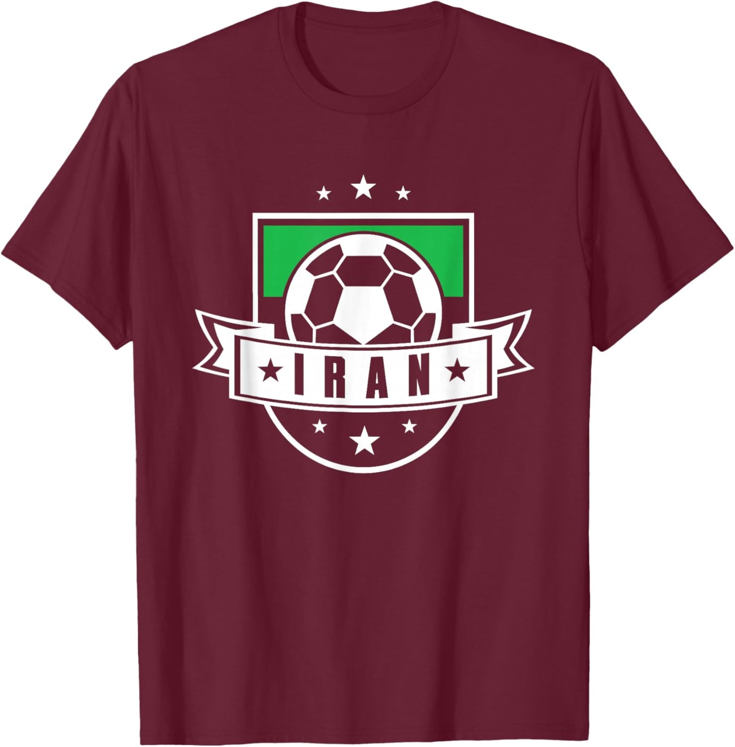 Iran Emblem Badge Football World Cup T-Shirt - T-Shirt | Maroon