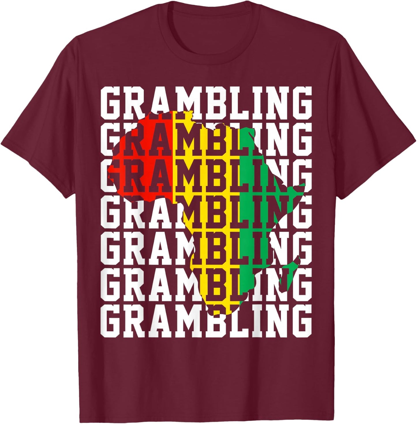Grambling HBCU with Africa Historical Black College Alumni T-Shirt - T-Shirt | Maroon