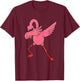 Dabbing Flamingo - Cute Flamingo Zoo Animal T-Shirt - T-Shirt | Maroon