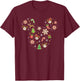 Disney Mickey & Minnie Head Gingerbread Christmas Holiday T-Shirt - T-Shirt | Maroon