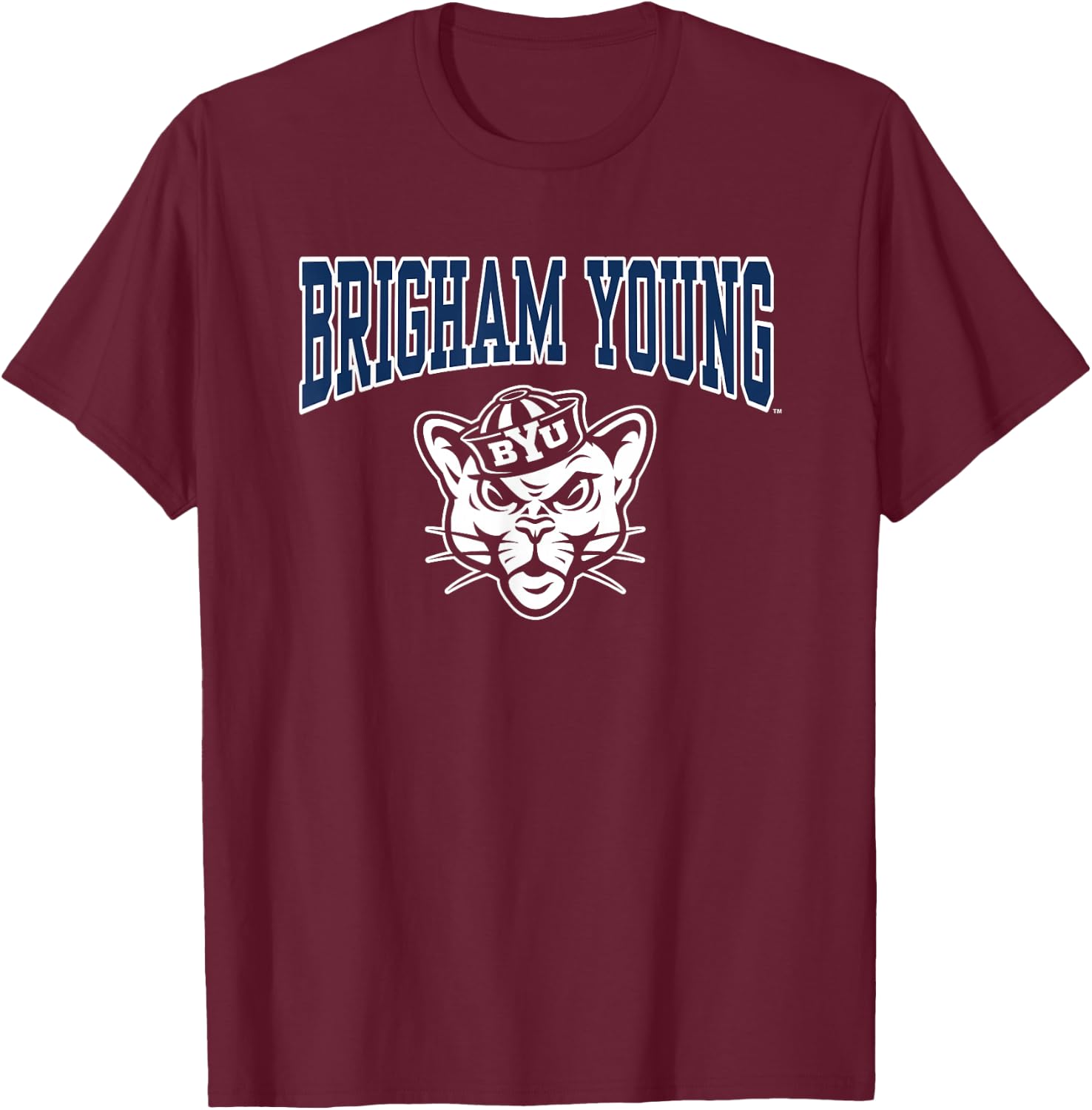 BYU Cougars Cosmo Mascot Blue Officially Licensed T-Shirt - T-Shirt | Maroon