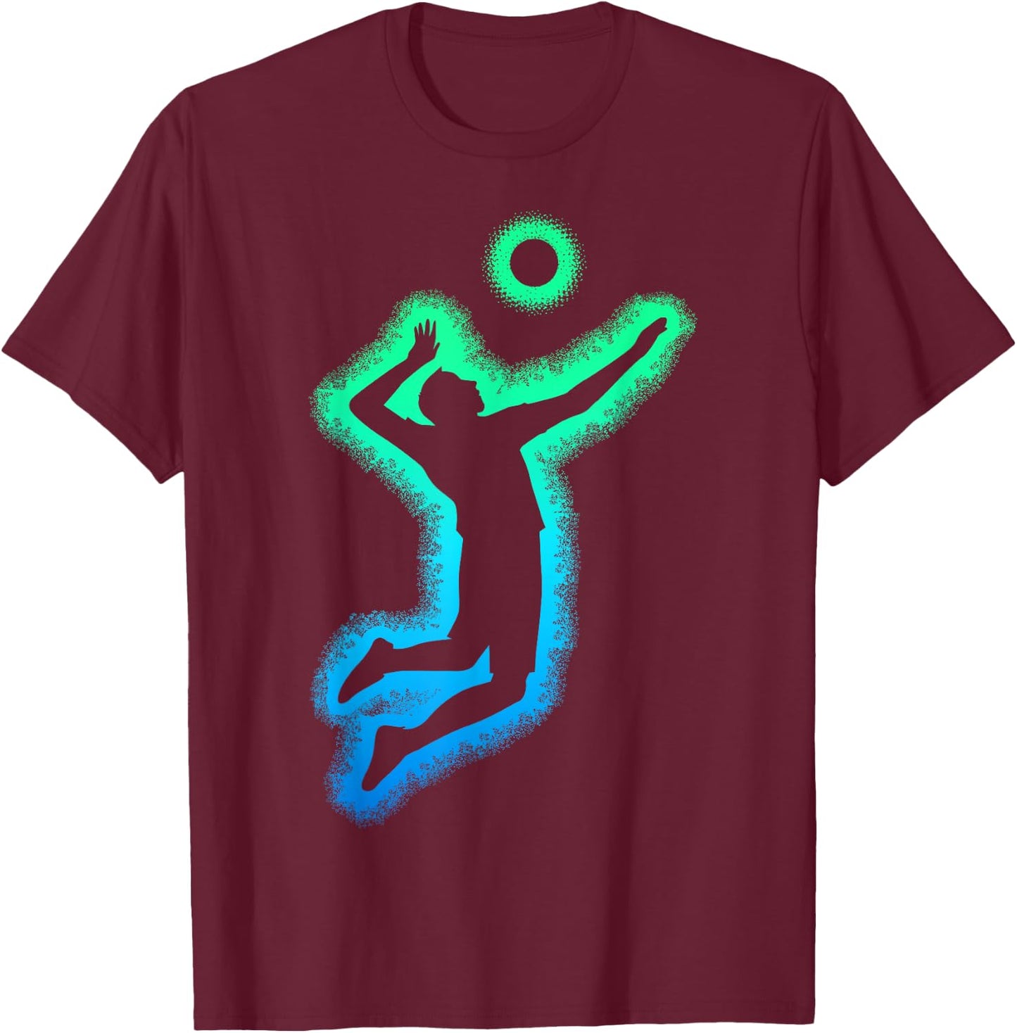 Volleyball Boys Kids Men Youth T-Shirt - T-Shirt | Maroon