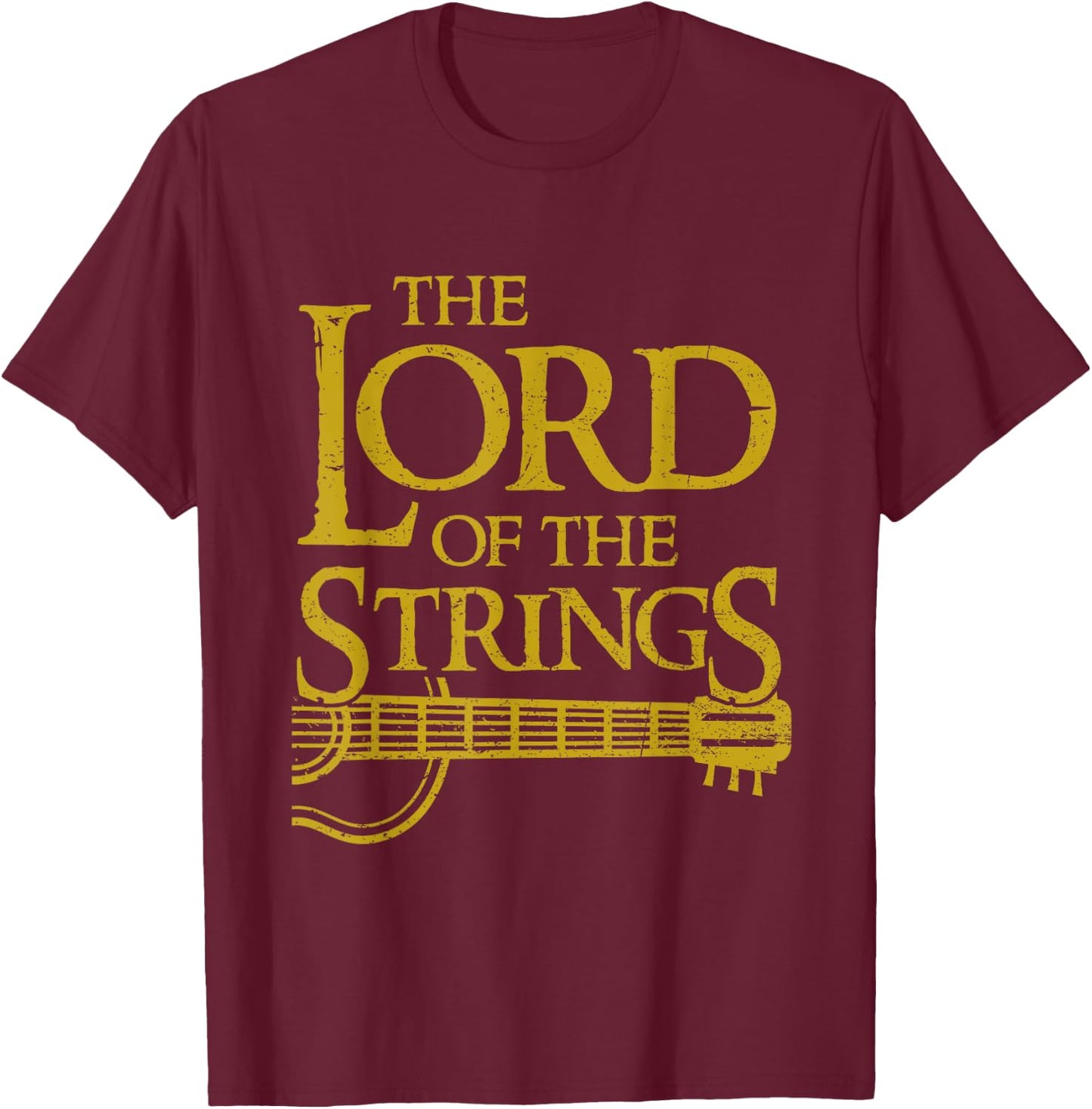 Funny Lord Strings Music Instrument Guitar Player Guitarist T-Shirt - T-Shirt | Maroon
