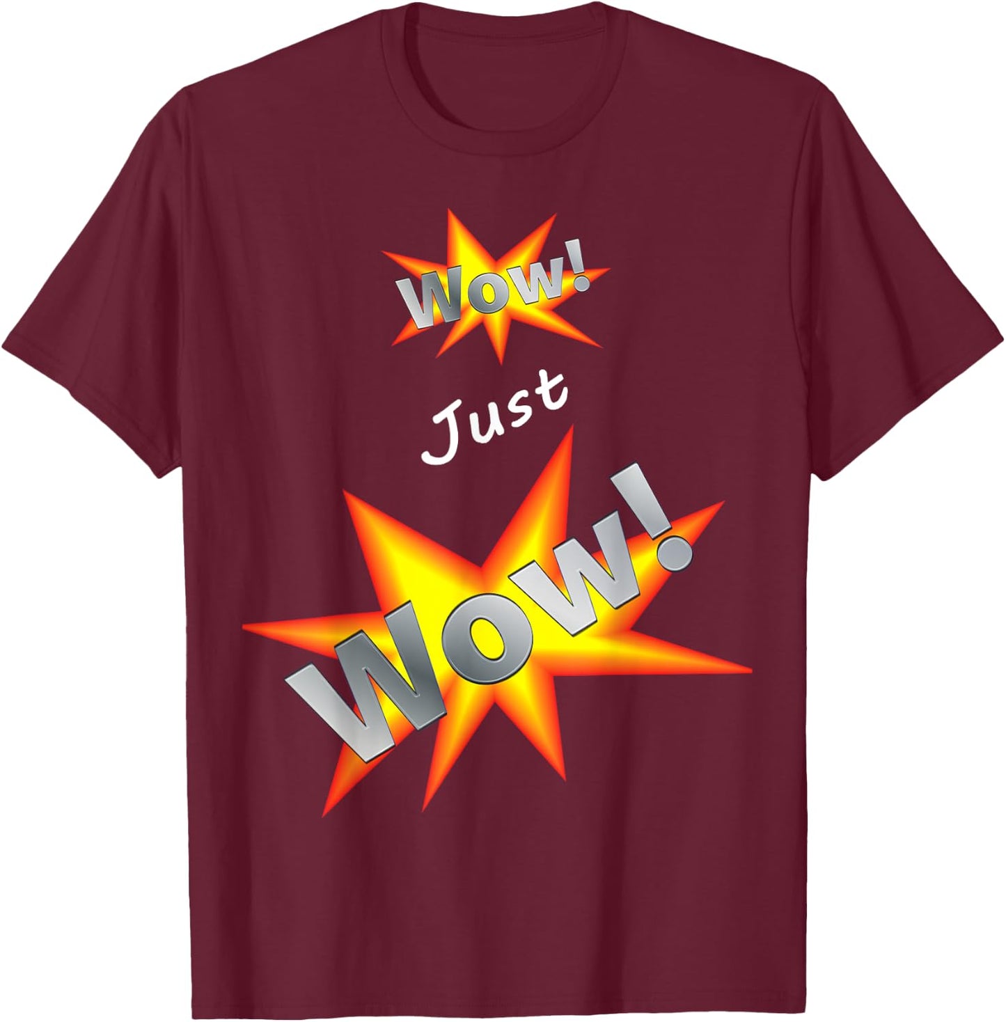 Wow just wow show your appreciation and surprise pop art T-Shirt - T-Shirt | Maroon