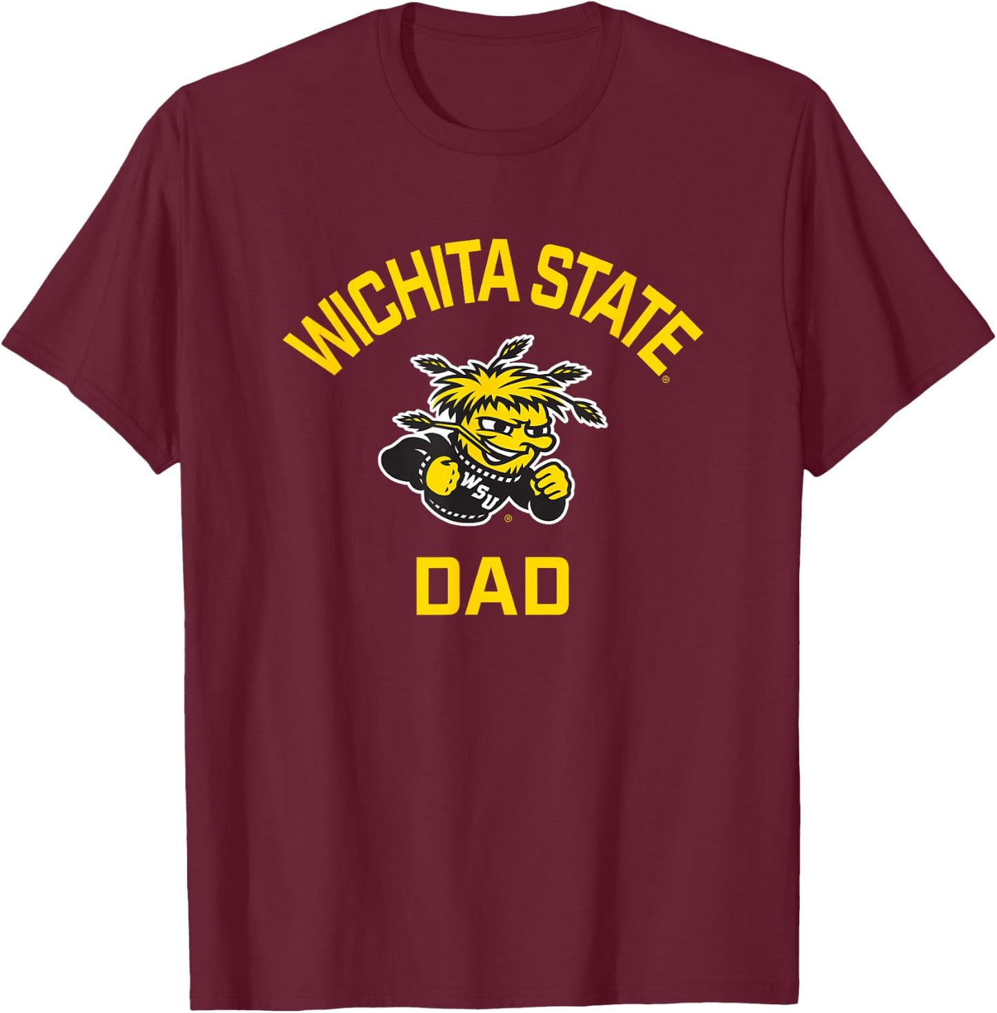 Wichita State University Shockers Arched Dad T-Shirt - T-Shirt | Maroon