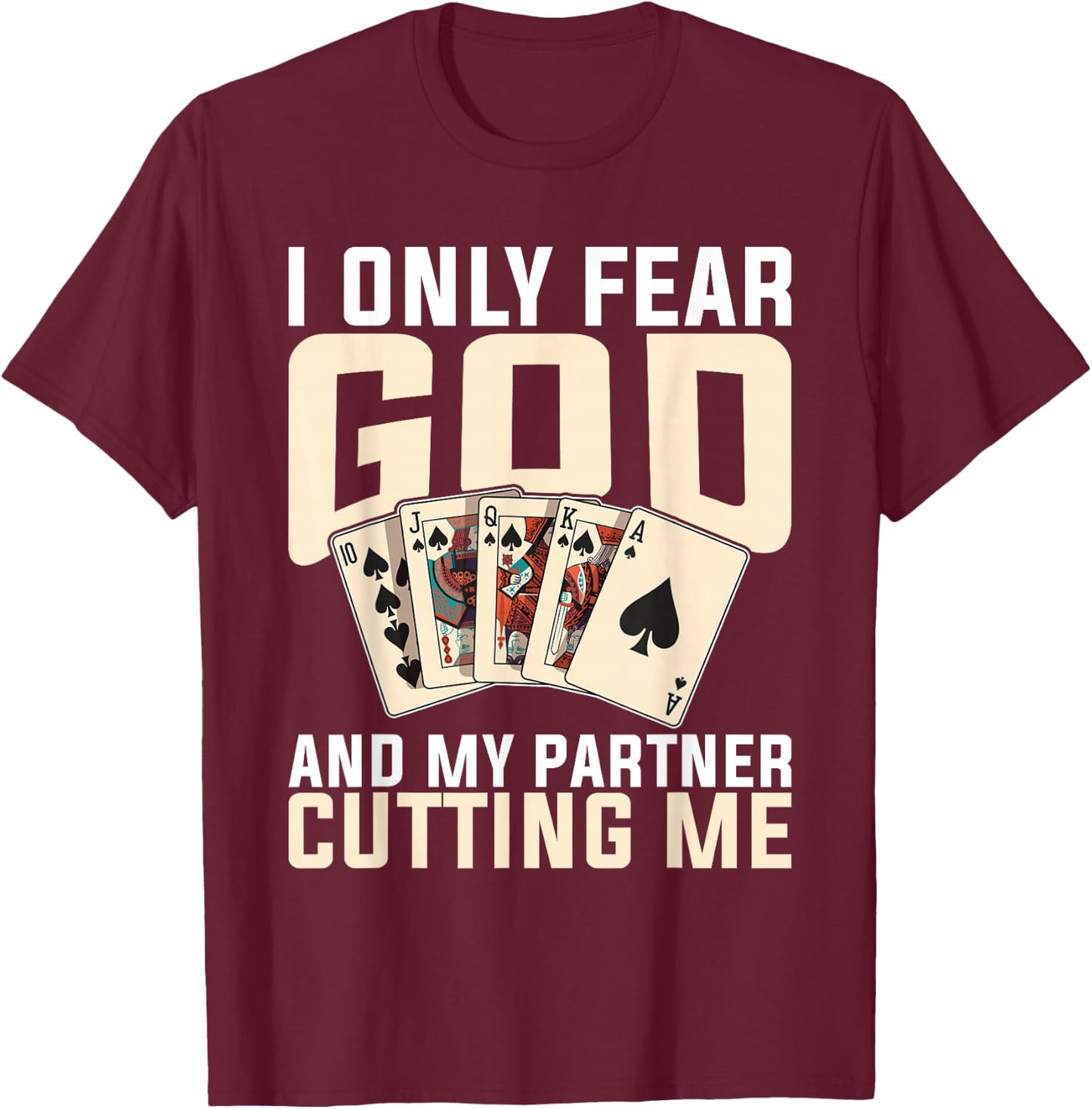 Spades Game Lover Clothing & Spades Set -Adults Black Small Classic Fit Short Sleeve Pull On 1 Count T-Shirt - T-Shirt | Maroon