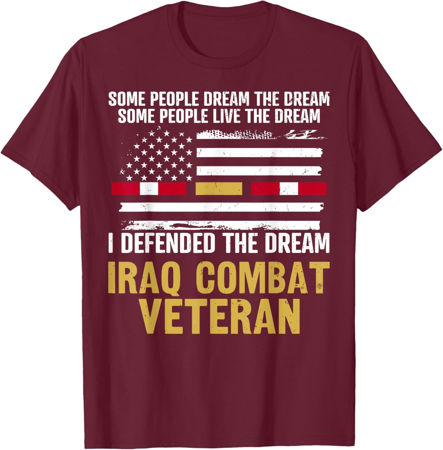 Iraq Combat Veteran T-Shirt - T-Shirt | Maroon