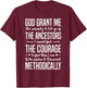 Funny Genealogist Prayer Family Historian Serenity T-Shirt - T-Shirt | Maroon