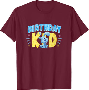Blue's Clues & You Birthday Kid Cute Blue Logo T-Shirt - T-Shirt | Maroon