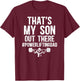 That's My Son Powerlifting Dad Of A Powerlifter Father T-Shirt - T-Shirt | Maroon