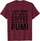Pumi Dog Owner Coffee Lover Funny Dog Mom T-Shirt - T-Shirt | Maroon