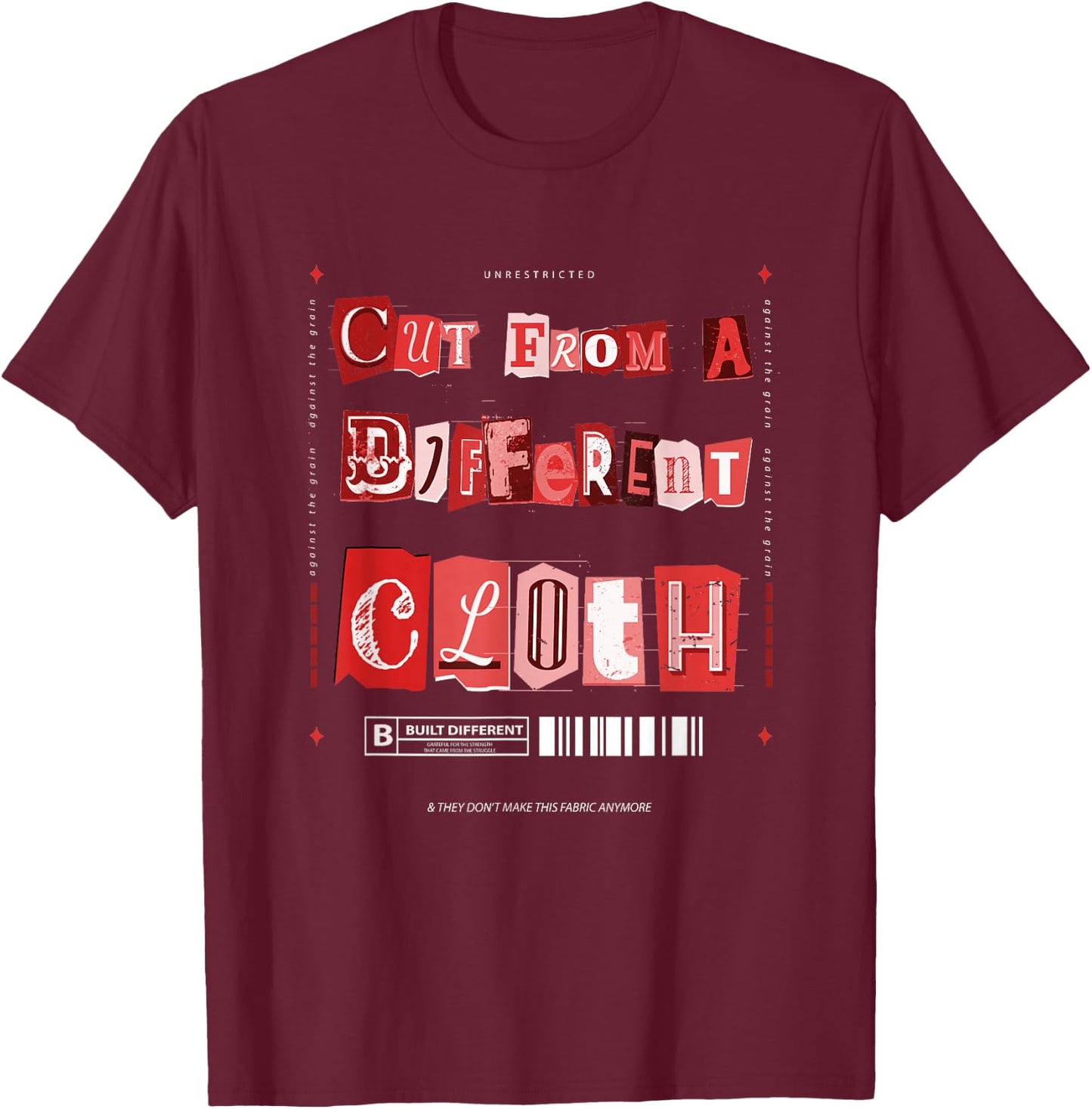 Red Cut from A Different Cloth Red Graphic T-Shirt - T-Shirt | Maroon