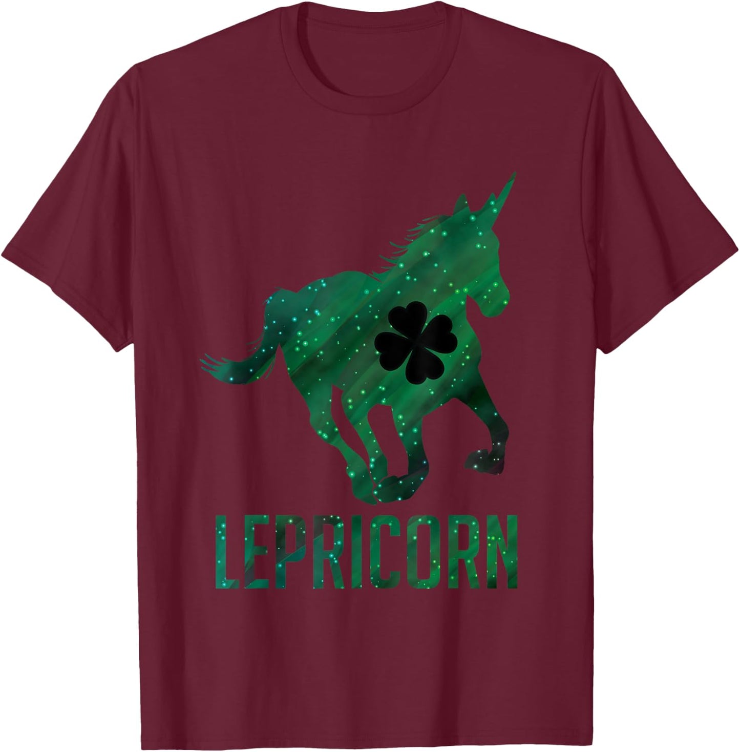 Lepricorn Leprechaun Unicorn Funny St. Patrick's Day Horse T-Shirt - T-Shirt | Maroon