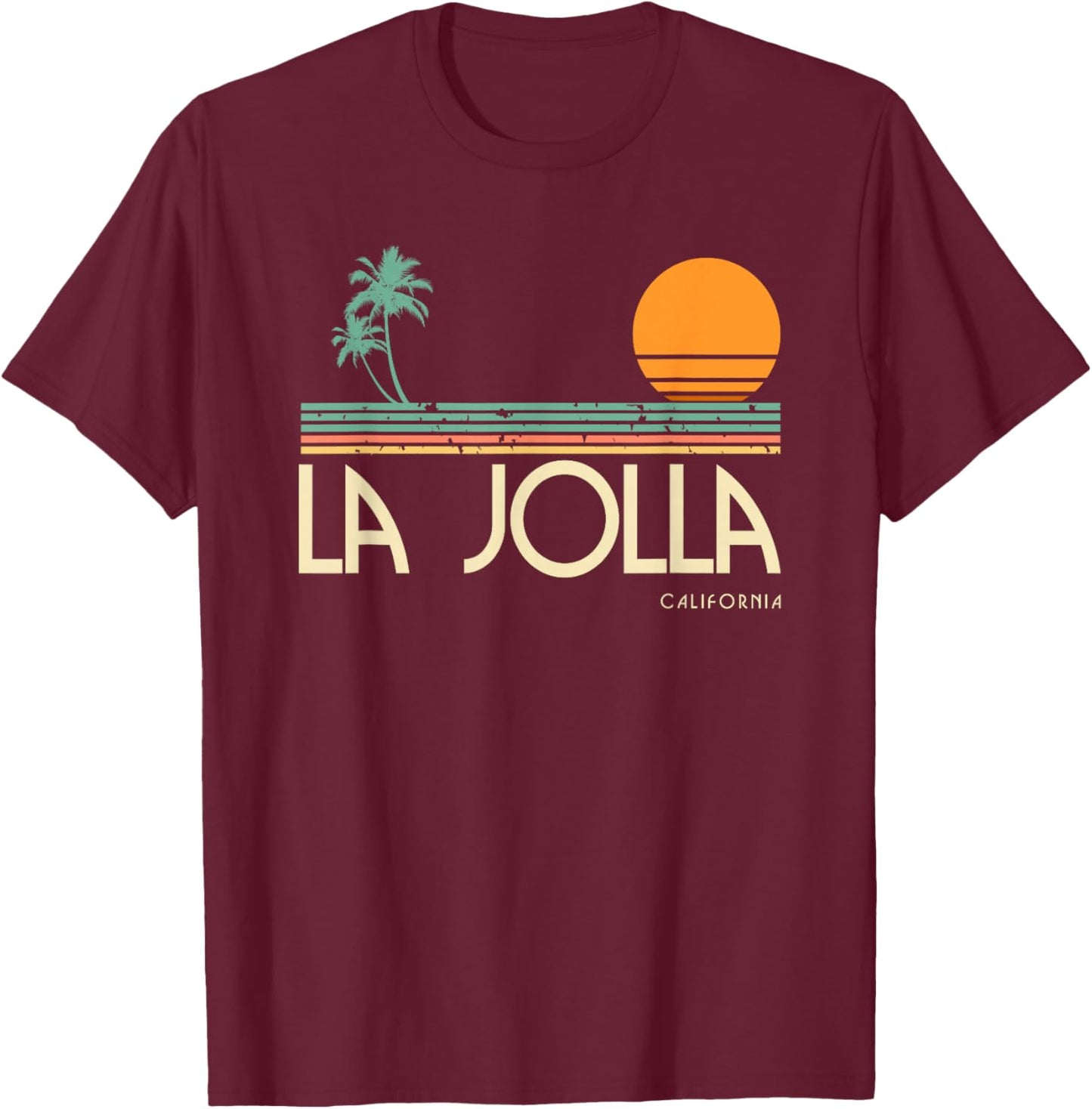 La Jolla California T-Shirt - T-Shirt | Maroon