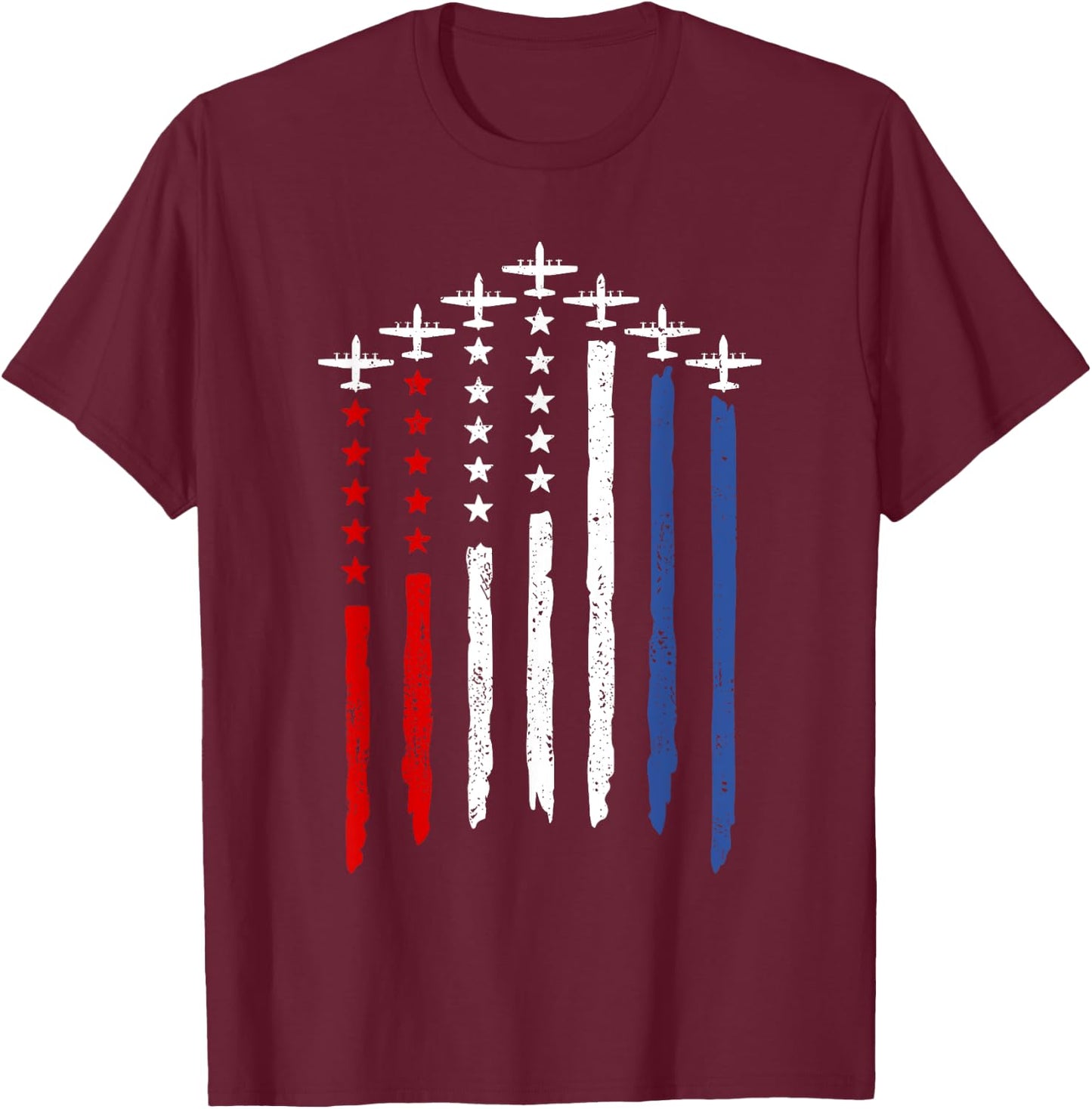C-130 Hercules American USA Military Airplane T-Shirt - T-Shirt | Maroon