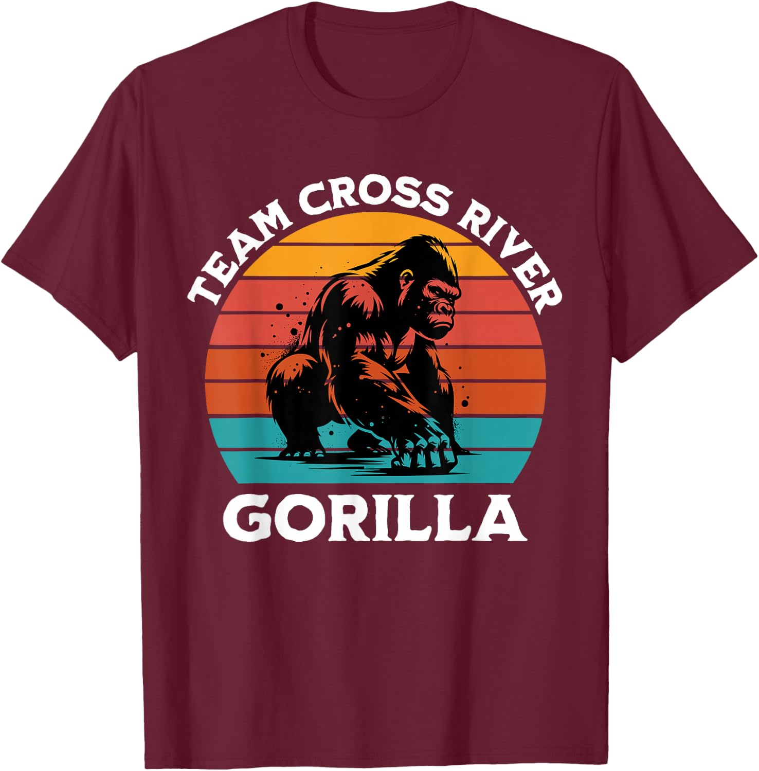 Cross River Gorilla Team Cross River Gorilla T-Shirt - T-Shirt | Maroon