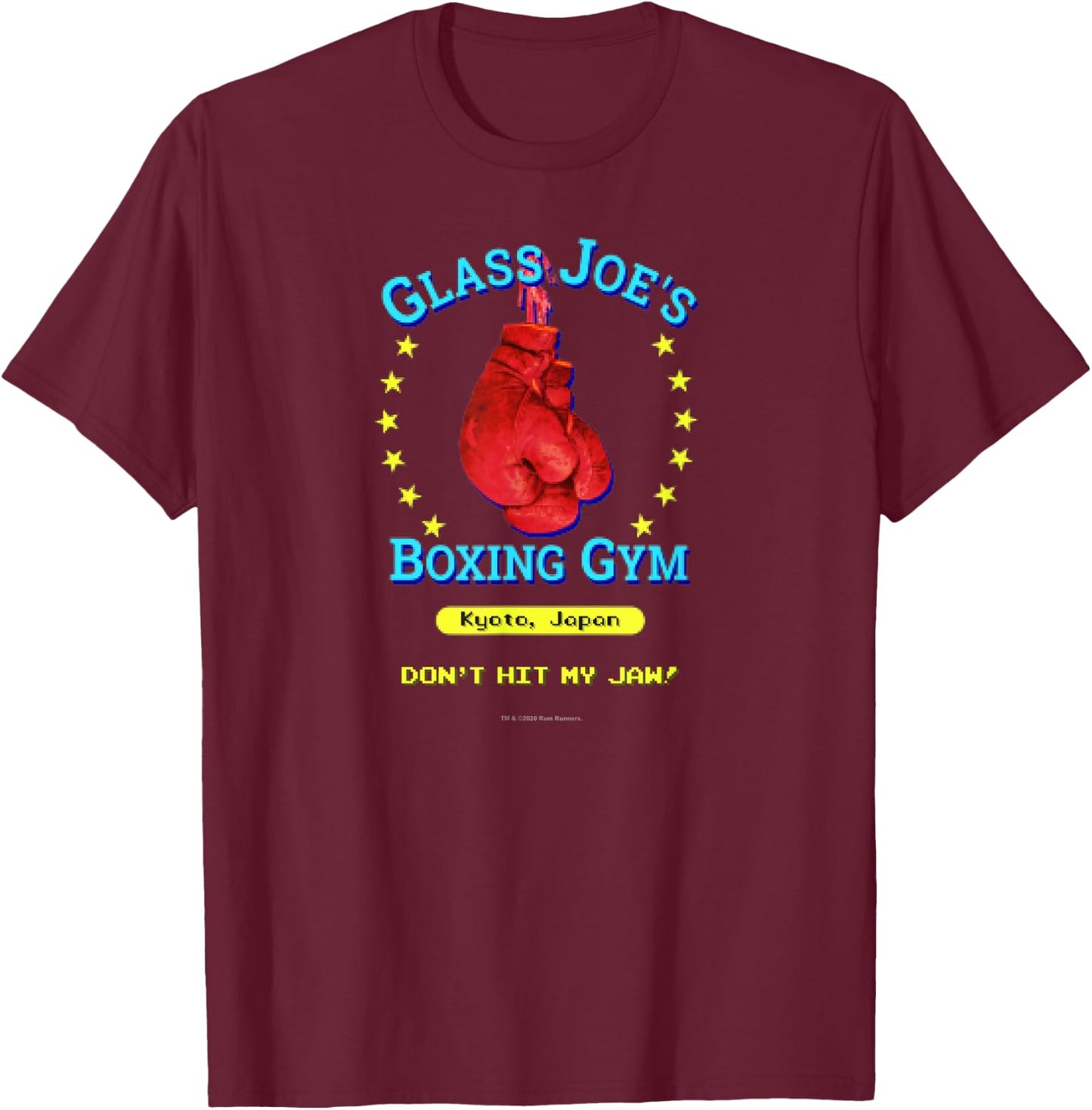 Glass Joe's Boxing Gym Funny Nerdy Vintage Video Game T-Shirt - T-Shirt | Maroon