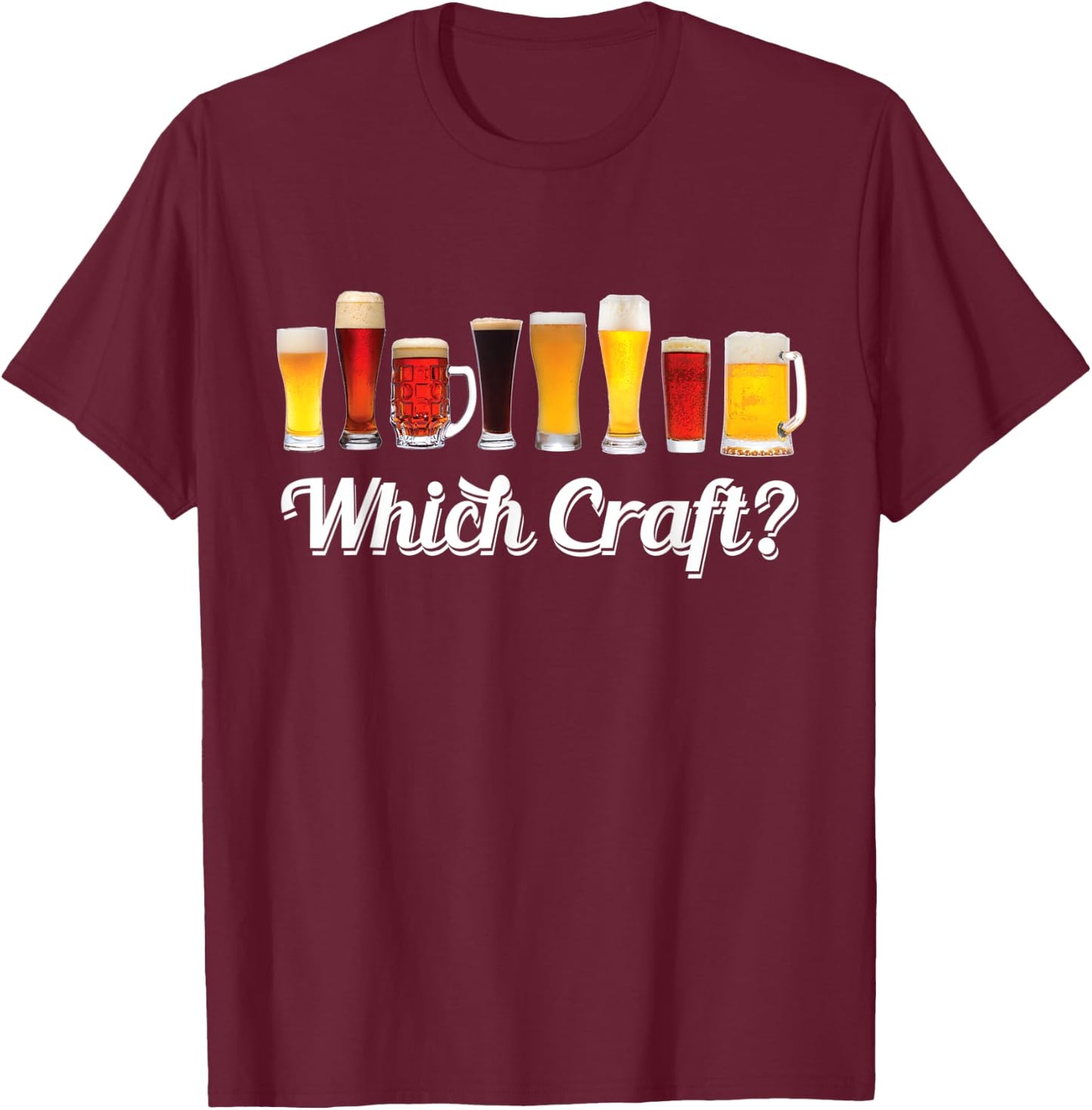 Which Craft? | Brewers Shirts | Funny Halloween Craft Beer T-Shirt - T-Shirt | Maroon