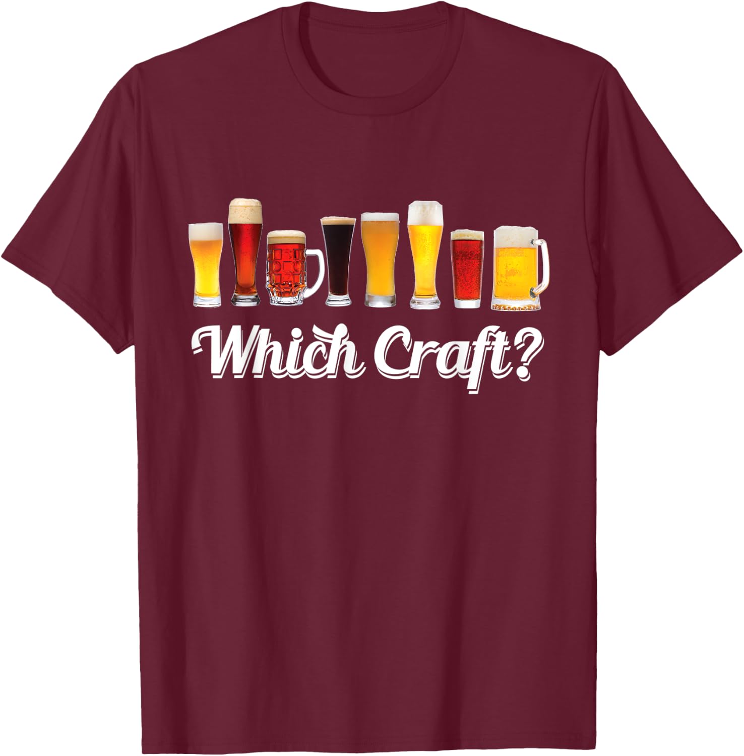 Which Craft? | Brewers Shirts | Funny Halloween Craft Beer T-Shirt - T-Shirt | Maroon