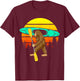 Vintage Sasquatch Bigfoot Go Kayak Funny Kayaking Lover T-Shirt - T-Shirt | Maroon