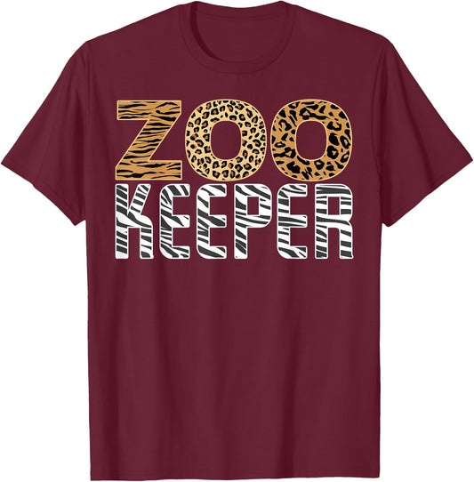 Zookeeper Costume Halloween Wildlife Zoo Keeper T-Shirt - T-Shirt | Maroon