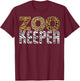 Zookeeper Costume Halloween Wildlife Zoo Keeper T-Shirt - T-Shirt | Maroon