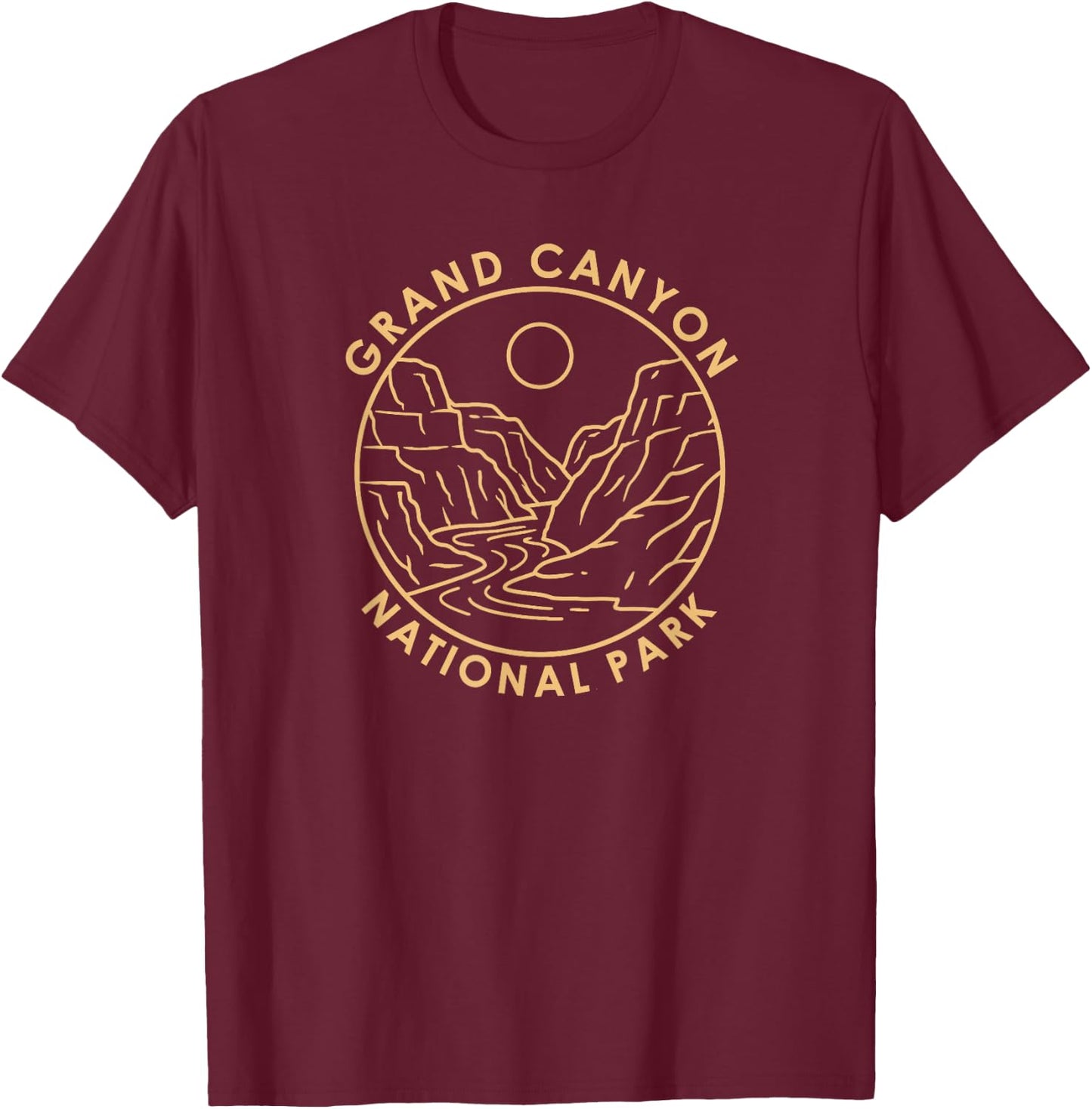 Grand Canyon National Park Shirt Arizona Vintage Men T-Shirt - T-Shirt | Maroon