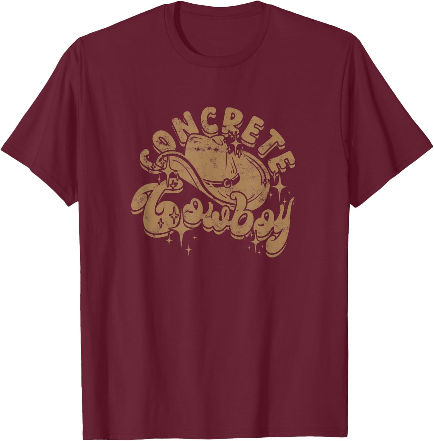 Concrete Cowboy - Western T-Shirt - T-Shirt | Maroon