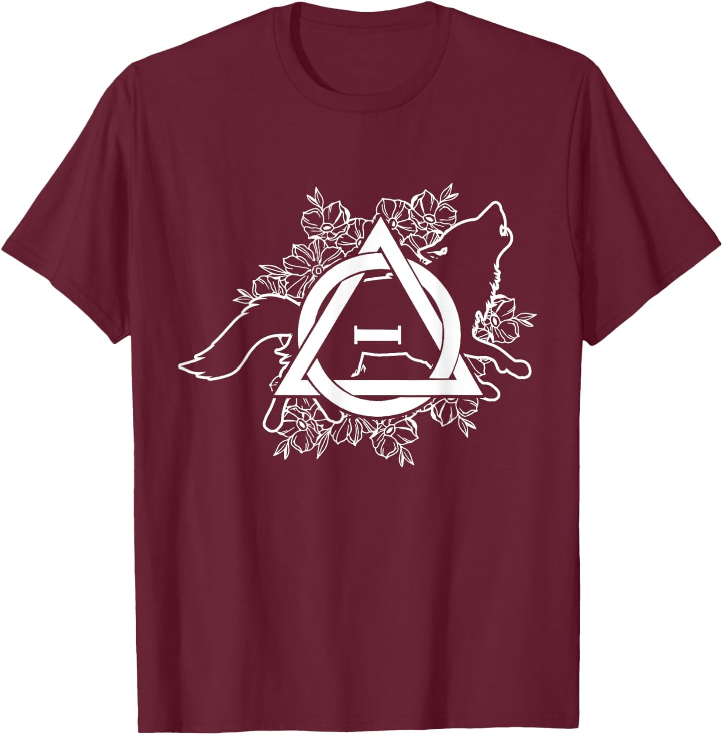 Therian Theta Delta Wolf Hound Fox Dog Furry Otherkin Men Women T-Shirt - T-Shirt | Maroon