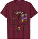 Kids Military Outfit for Kids Soldier Officer Halloween Costume T-Shirt - T-Shirt | Maroon