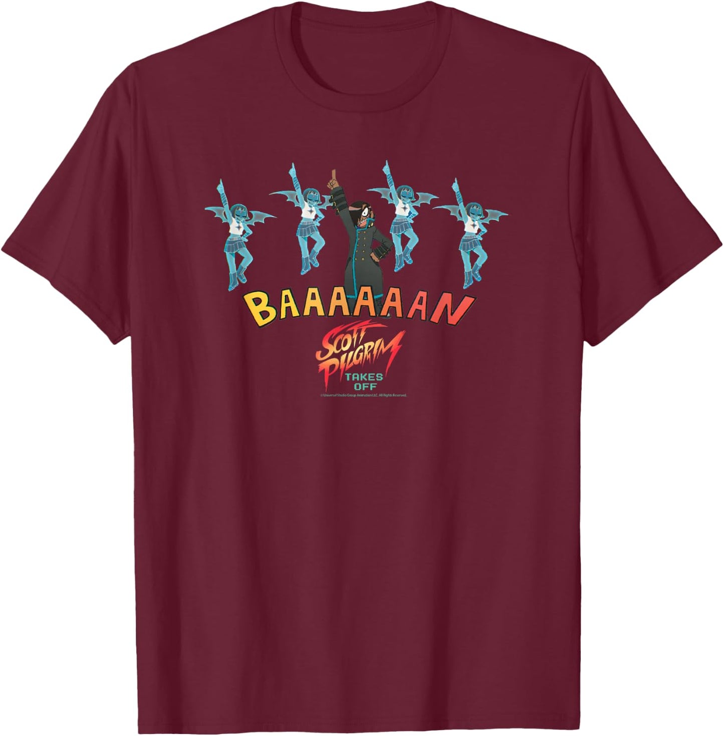 Scott Pilgrim Takes Off Matthew Patel Demon Hipster Chicks T-Shirt - T-Shirt | Maroon