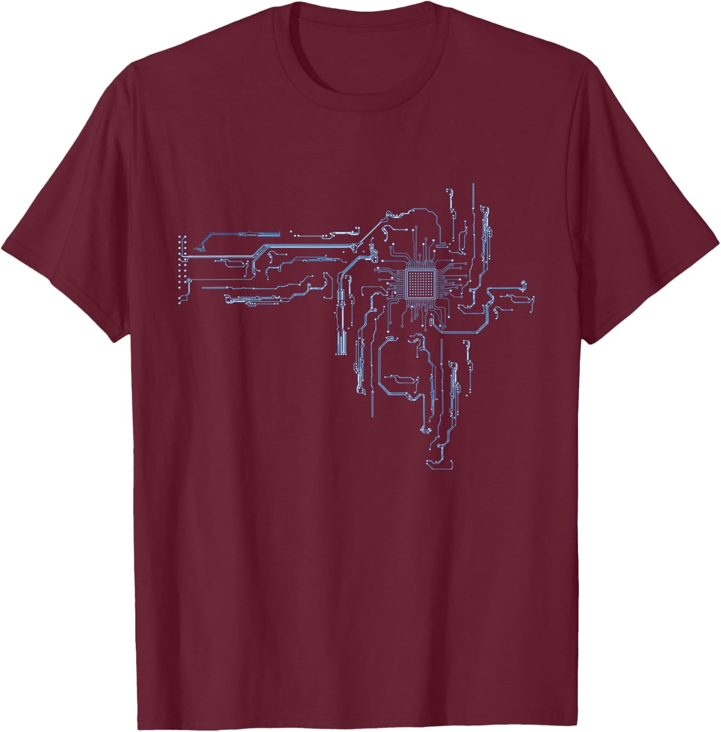 Electrical Engineer Computer CPU Core Circuit Board T-Shirt - T-Shirt | Maroon
