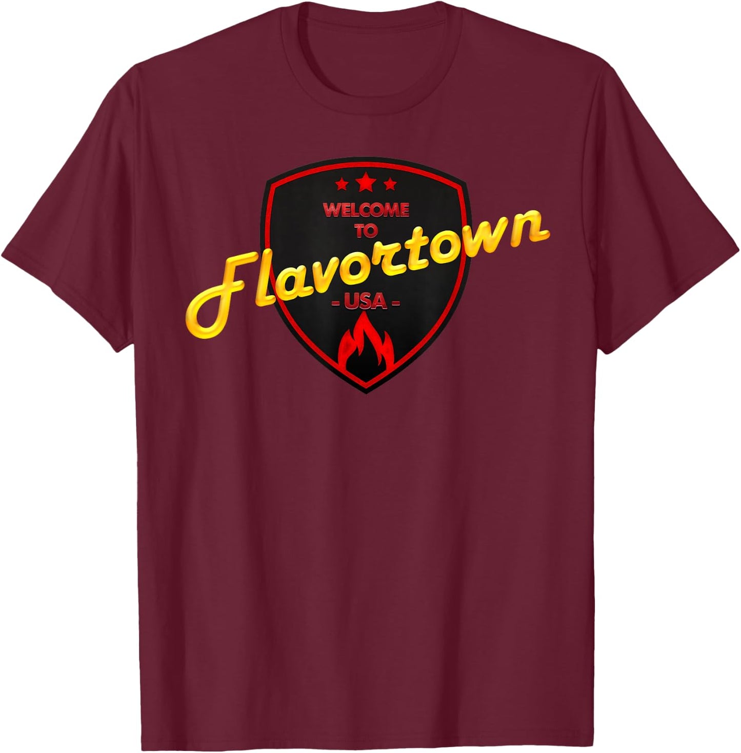 Flavortown Food Culture T-Shirt - T-Shirt | Maroon