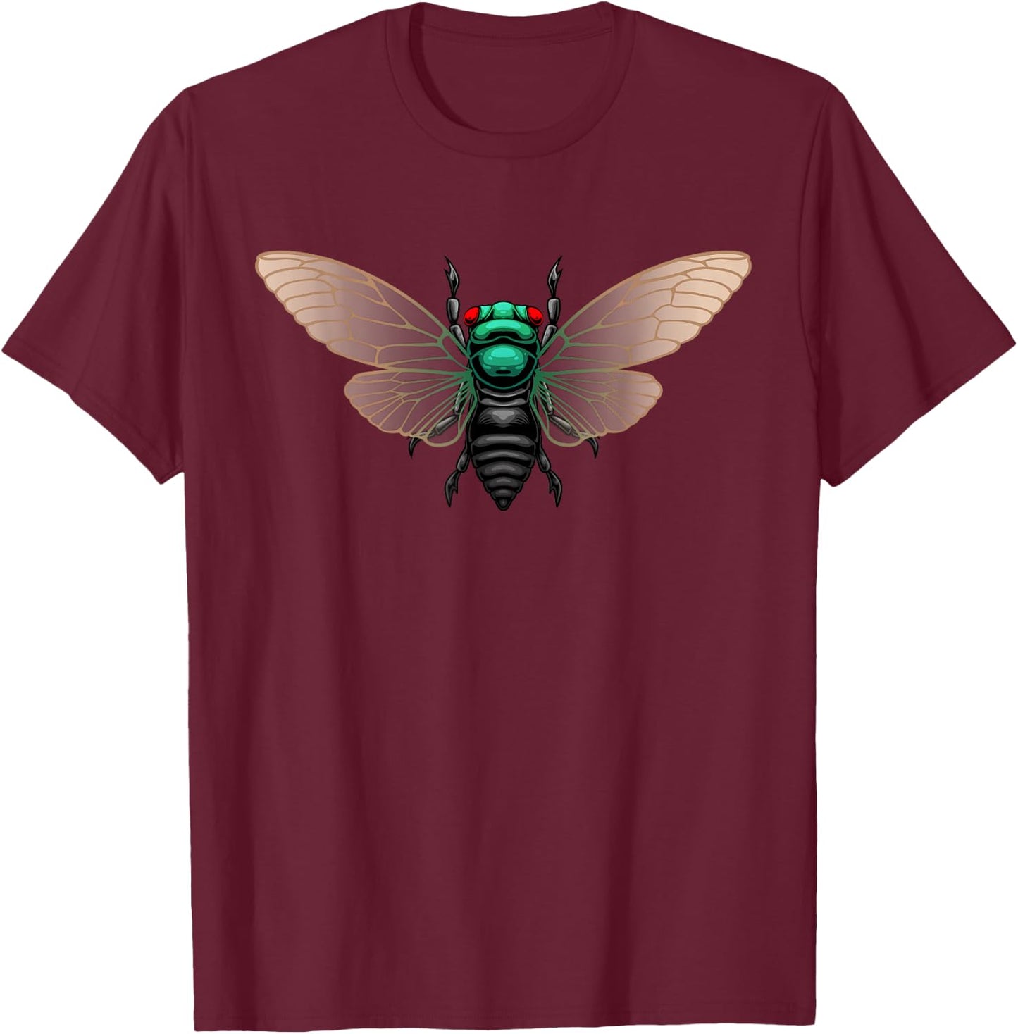Cicada Art Women Kids Insect Entomologist Cicada T-Shirt - T-Shirt | Maroon
